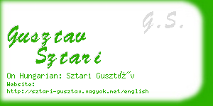 gusztav sztari business card